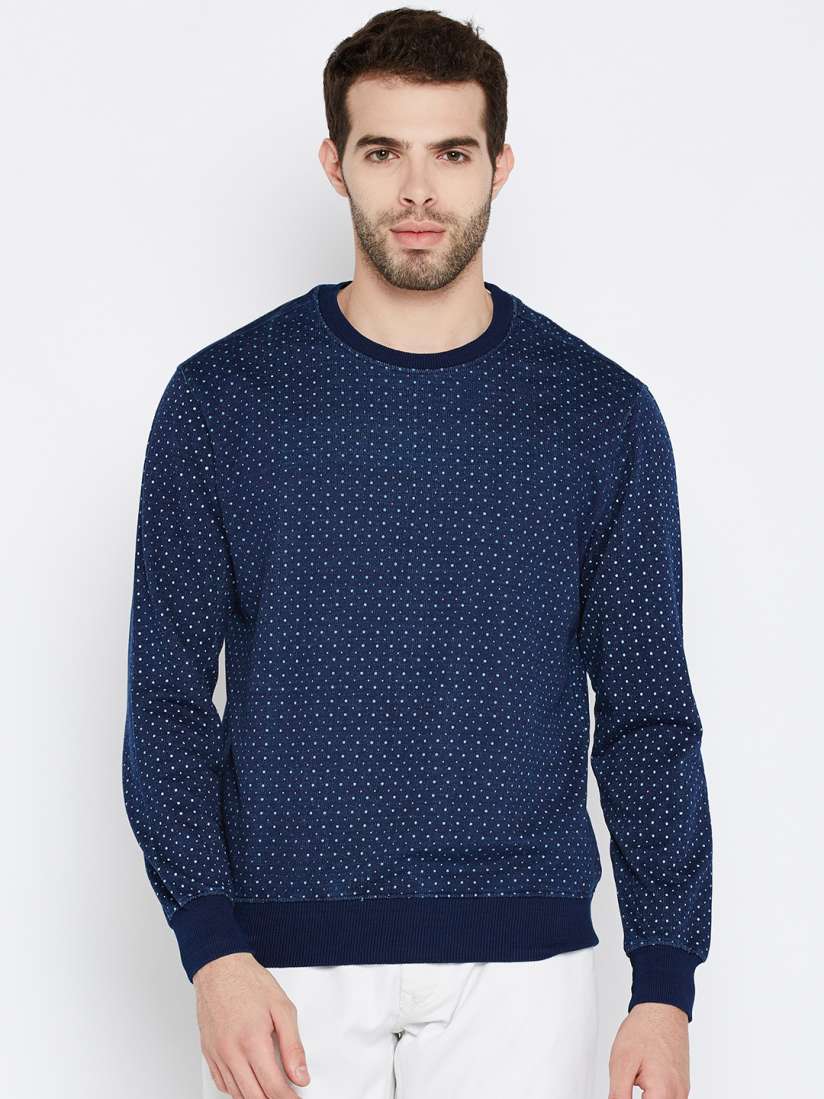 Buy John Players Men Navy Blue Printed Sweatshirt Sweatshirts for Men 2016395 Myntra