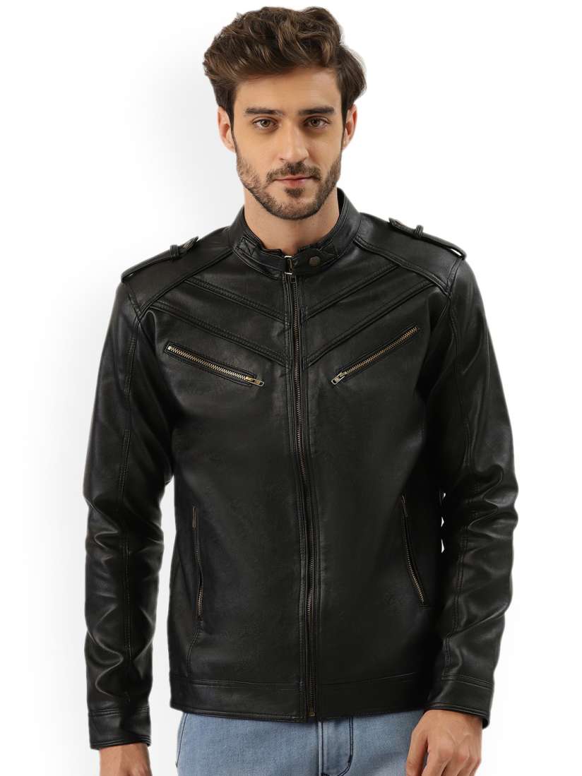 Buy Leather Retail Men Camouflage Outdoor Biker Jacket Jackets for Men 20165422 Myntra