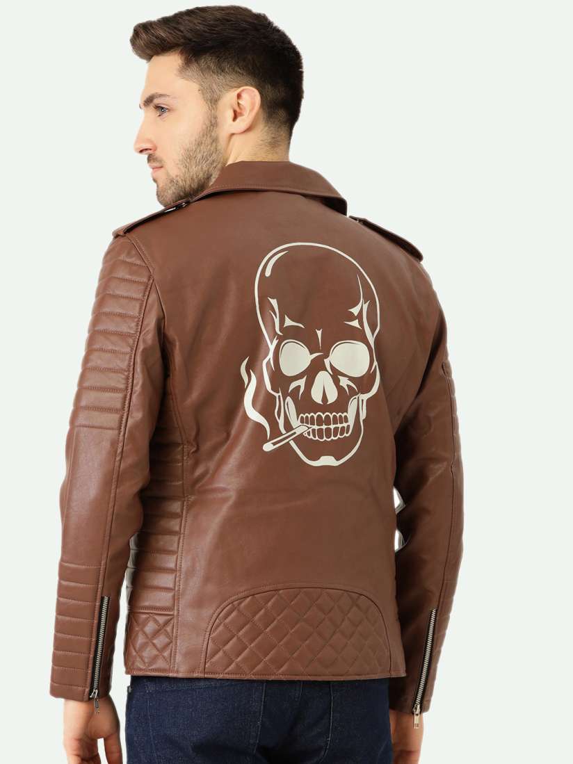 Leather jacket myntra outlet