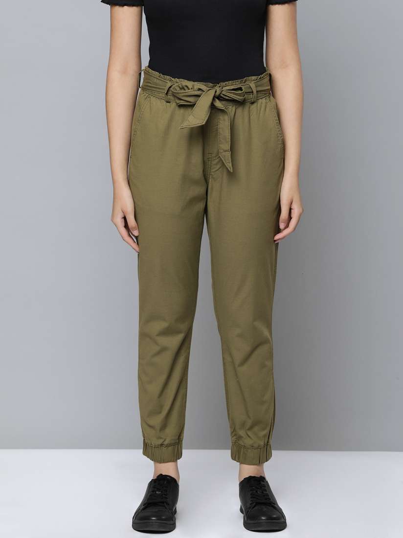 Buy Levis Women Mid Rise Belted Joggers Trousers for Women 20167864 Myntra