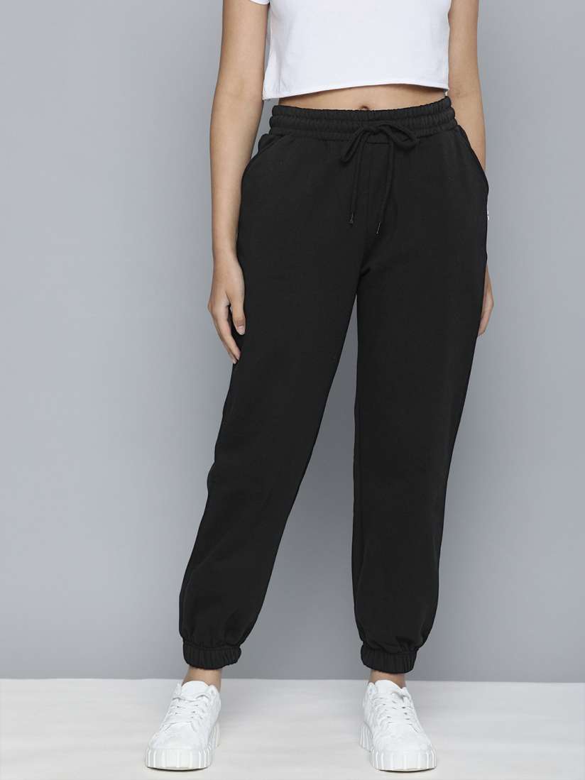 Female black joggers shop