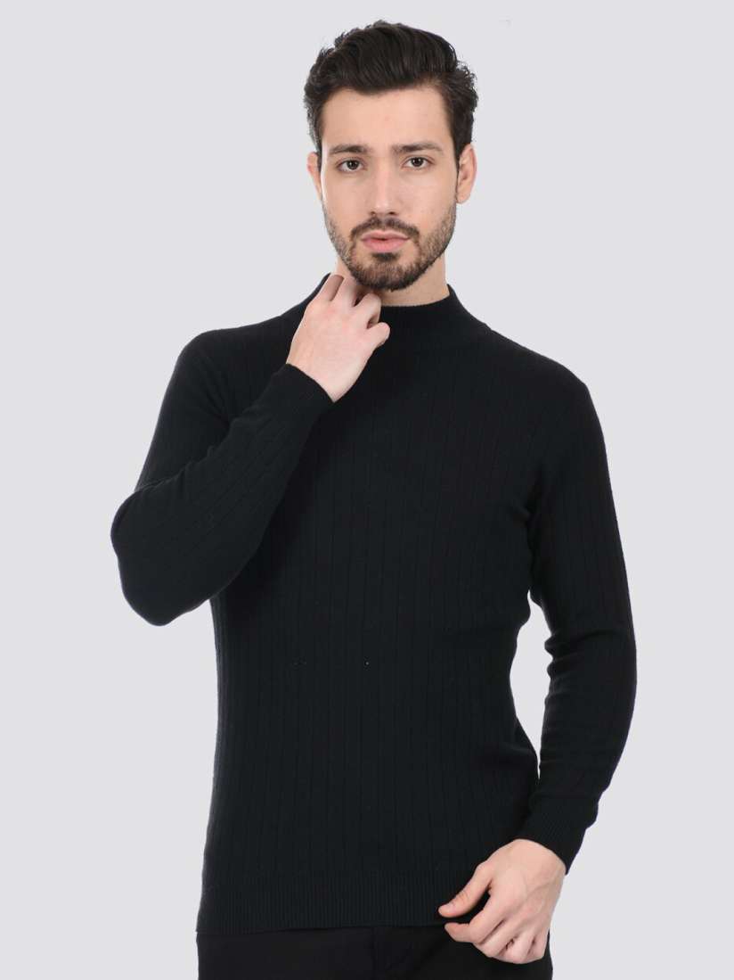Buy LONDON FOG Men Black Solid Ribbed Pullover Sweaters for Men 20173540 Myntra
