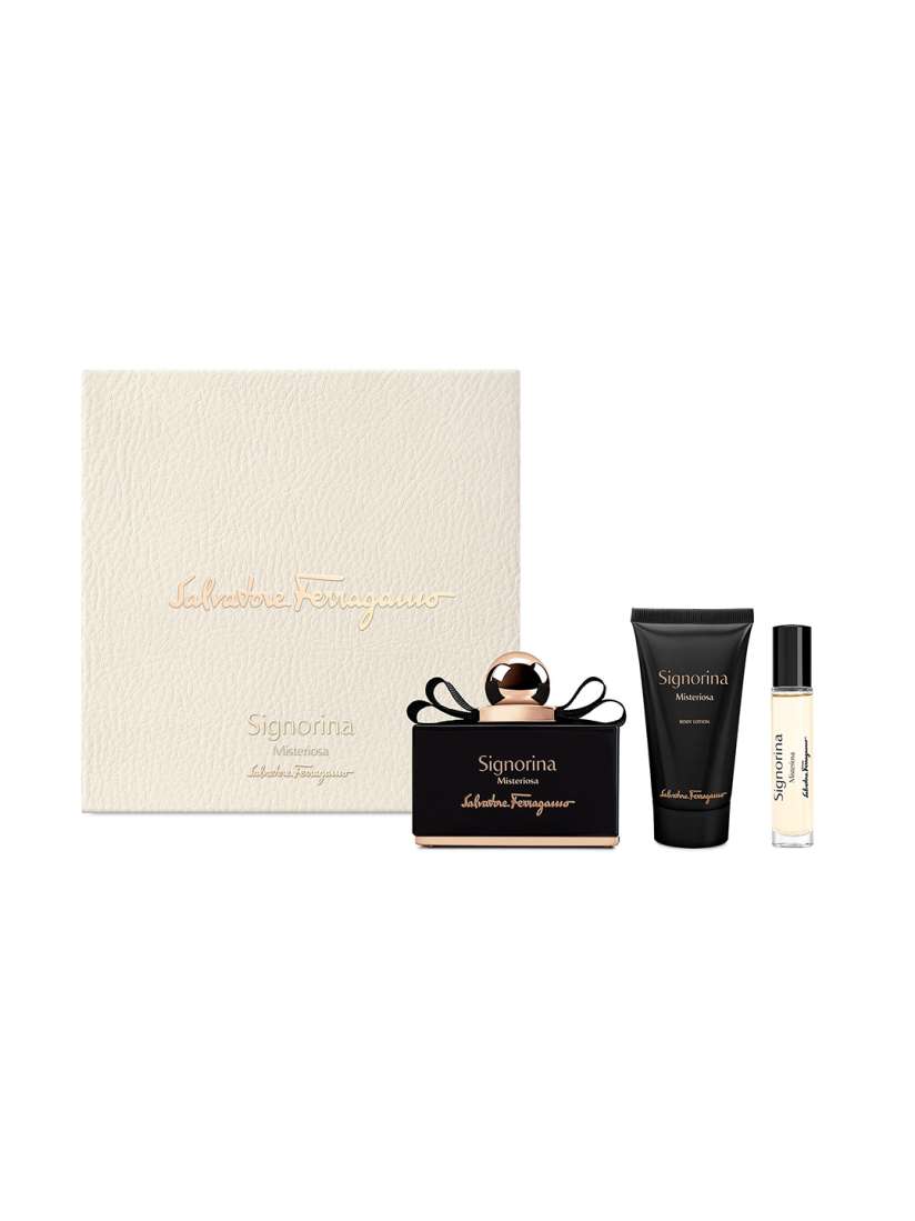Buy Salvatore Ferragamo Signorina Misteriosa Set Eau de Parfum 100ml 10ml Body Lotion 50ml Fragrance Gift Set for Women 20174288 Myntra