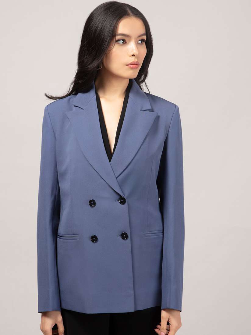 Buy 20Dresses Women Solid Comfort Fit Double Breasted Blazer Blazers for Women 20177390 Myntra