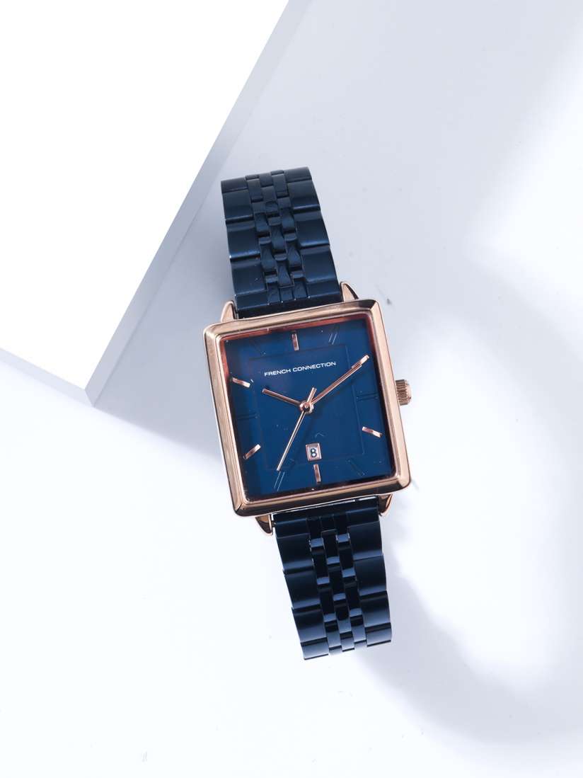 Buy French Connection Women Blue Dial Blue Stainless Steel Bracelet Style Straps Analogue Watch Watches for Women 20180270 Myntra