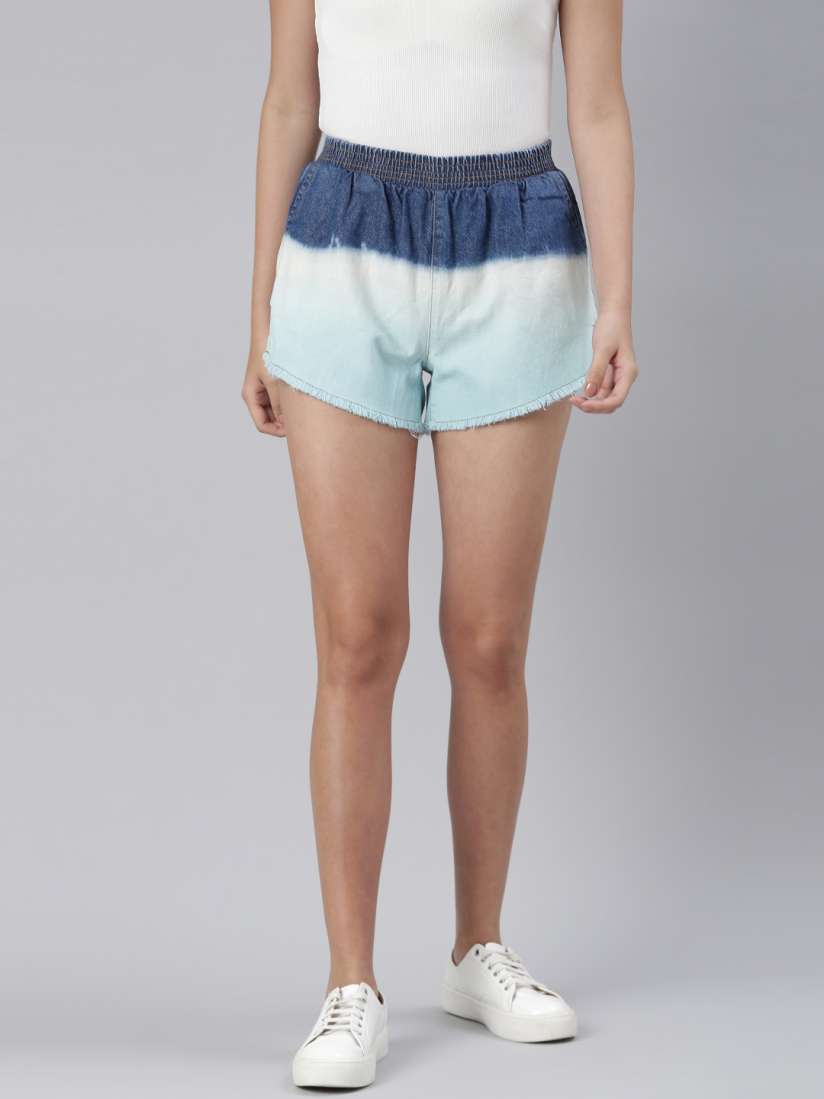 Buy London Rag Women Multicoloured Tie Dye Denim Shorts Shorts for Women 20180688 Myntra