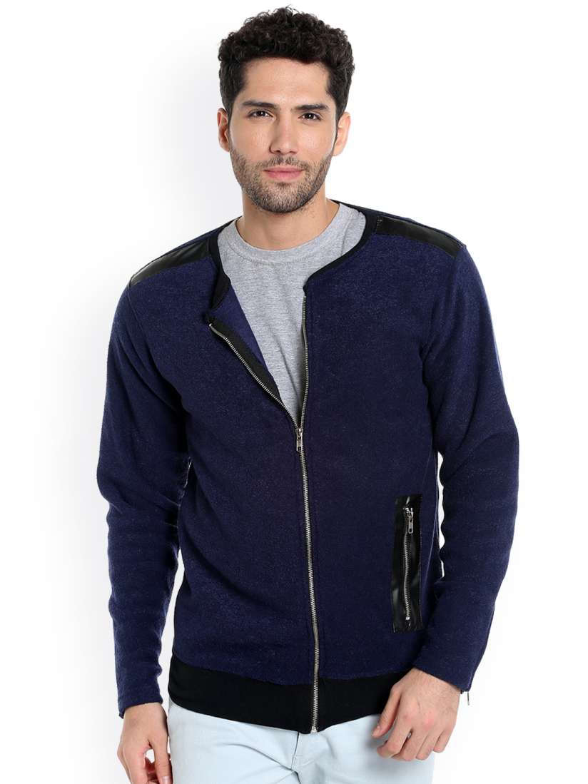Buy Campus Sutra Men Navy Blue Solid Sweatshirt Sweatshirts for Men Myntra
