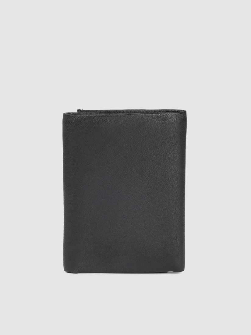 Buy Louis Philippe Men Black Leather Three Fold Wallet Wallets for Men 20183066 Myntra