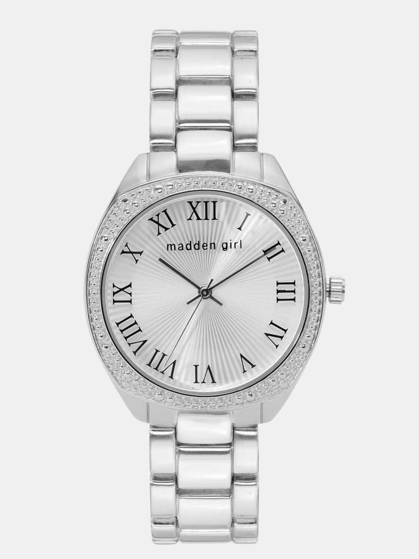 Buy Madden Girl Women Silver Toned Analogue Watch SMGW028 Watches for Women 2018424 Myntra