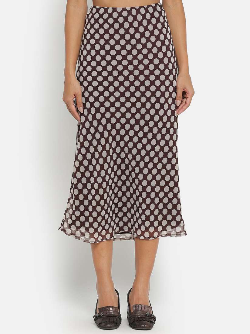 Buy OFFICE YOU Women Polka Dot Printed Formal Skirts Skirts for Women 20190208 Myntra