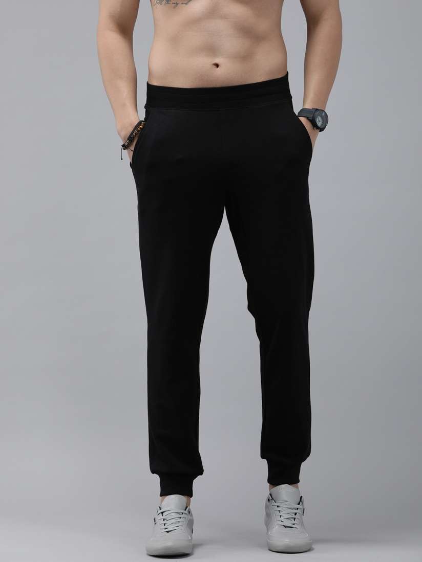 Buy The Roadster Lifestyle Co. Men Black Solid Joggers Track Pants for Men 20192860 Myntra
