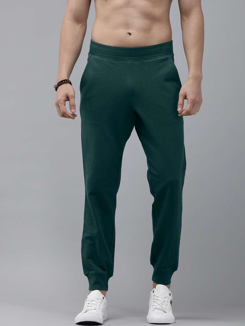 Buy Roadster Men Green Solid Joggers Track Pants for Men 20192866 Myntra