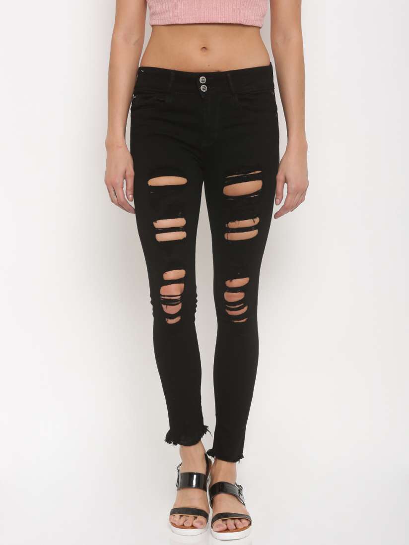 Ladies black jeggings cheap