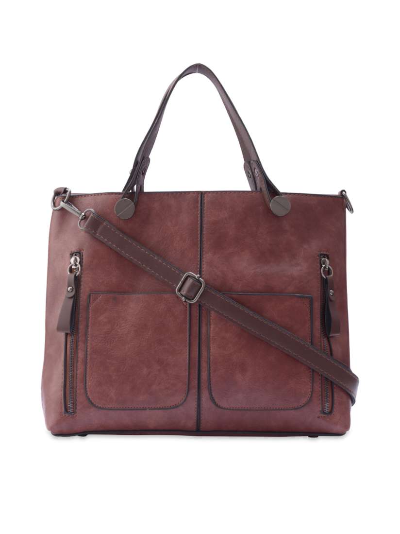 Buy LEGAL BRIBE Brown Solid Handheld Bag Handbags for Women 2019985 Myntra