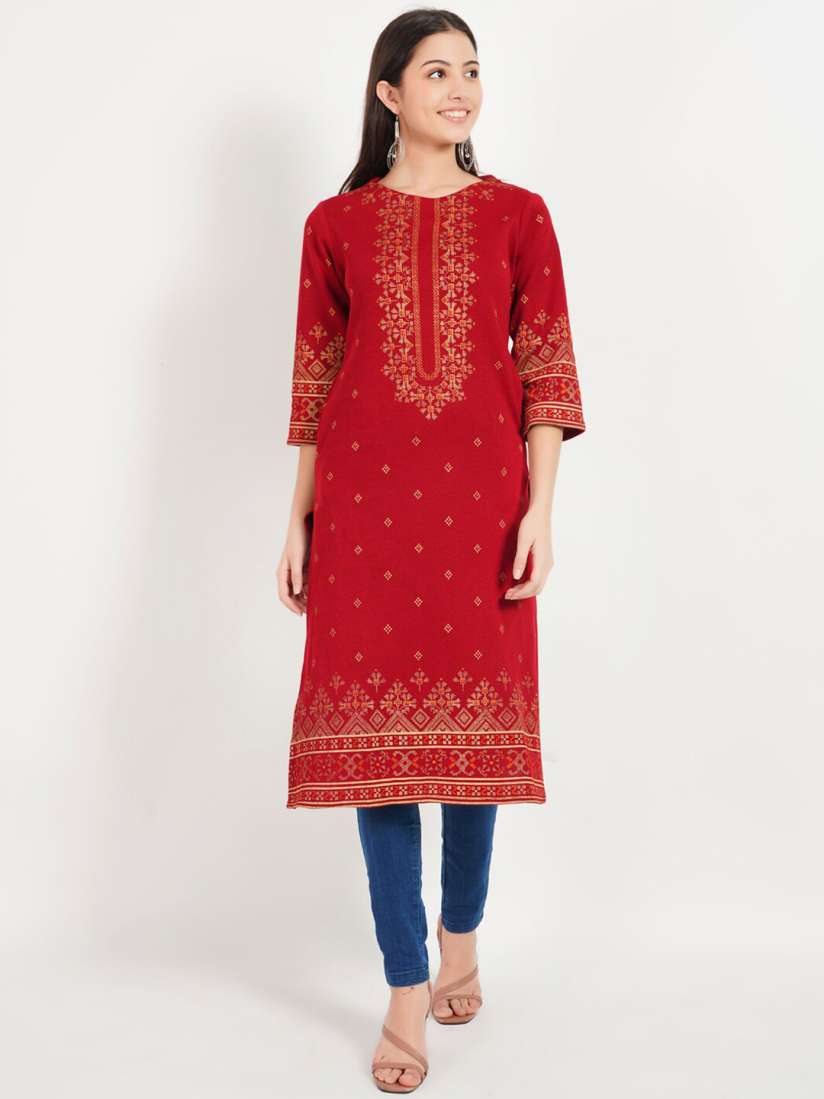 Woolen kurtas myntra cheap