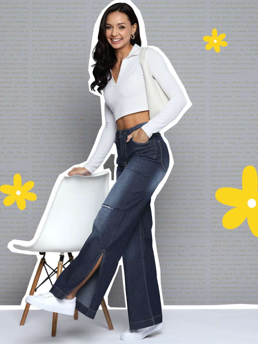 Flared jeans myntra on sale