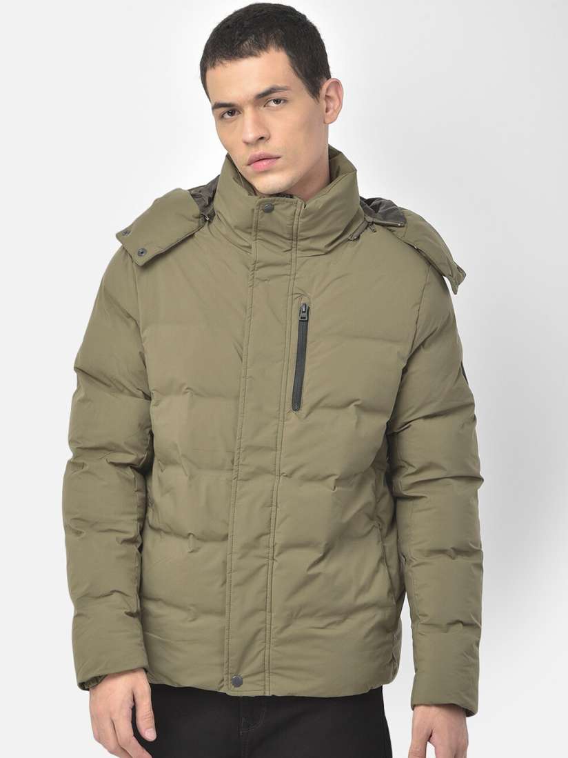 Buy Woodland Men Olive Green Camouflage Longline Padded Jacket Jackets for Men 20212134 Myntra