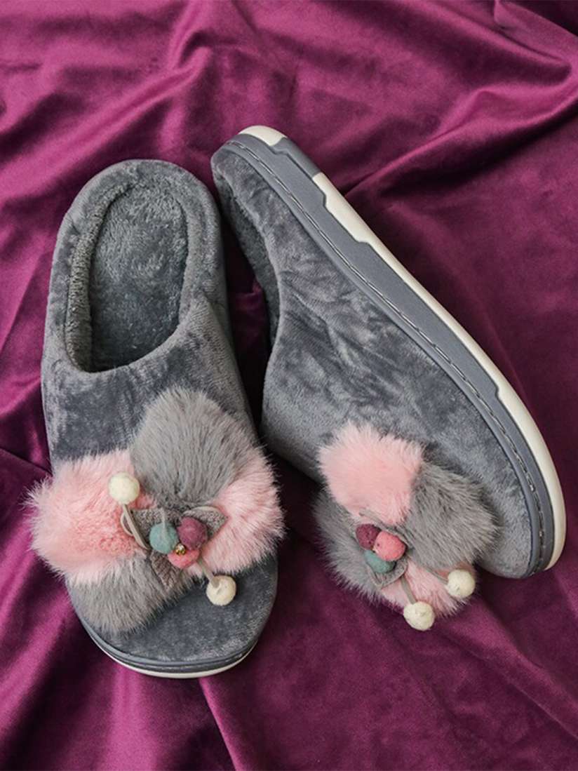Pink and grey slippers new arrivals