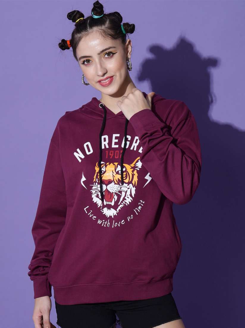 Buy The Dry State Women Printed Hooded Sweatshirt Sweatshirts for Women 20219928 Myntra