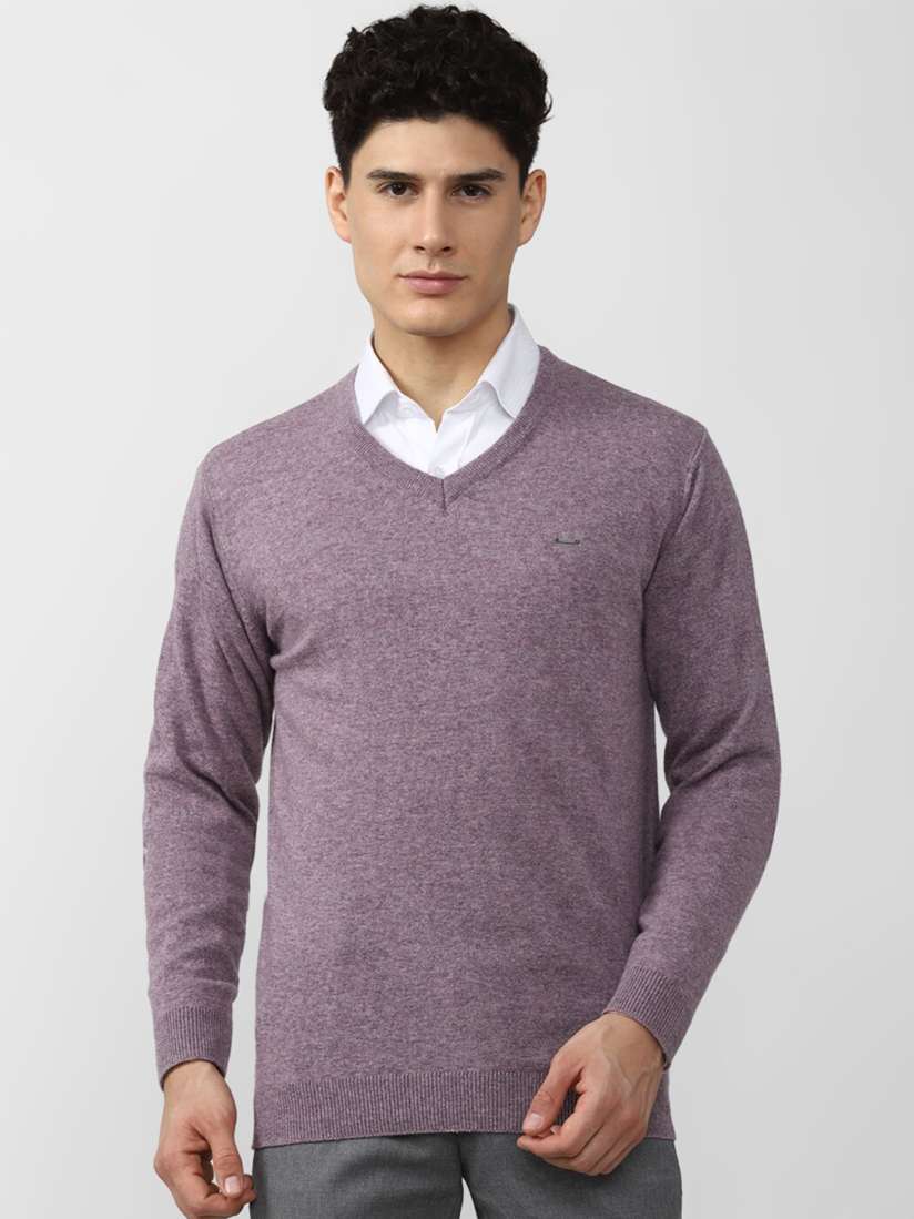 Buy Van Heusen Men Purple Pullover Sweater Sweaters for Men 20221698 Myntra