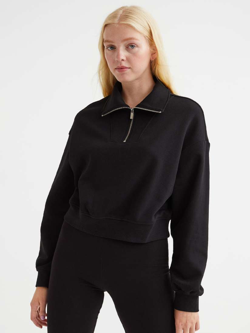 Womens sweatshirts with collars on sale