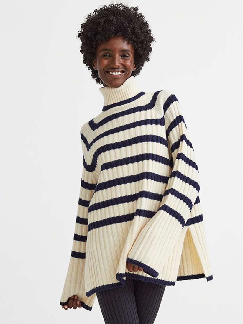 Knitted polo neck jumper h&m store