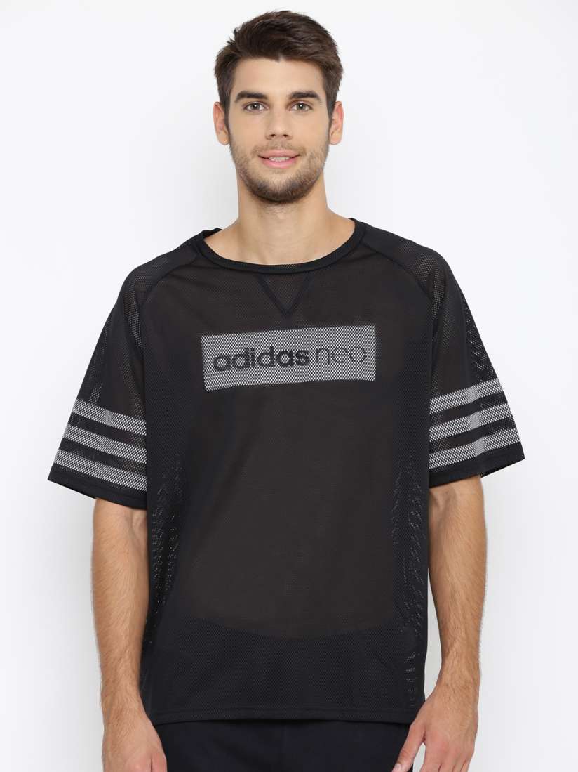Buy ADIDAS NEO Men Black Printed Round Neck T shirt Tshirts for Men 2022893 Myntra