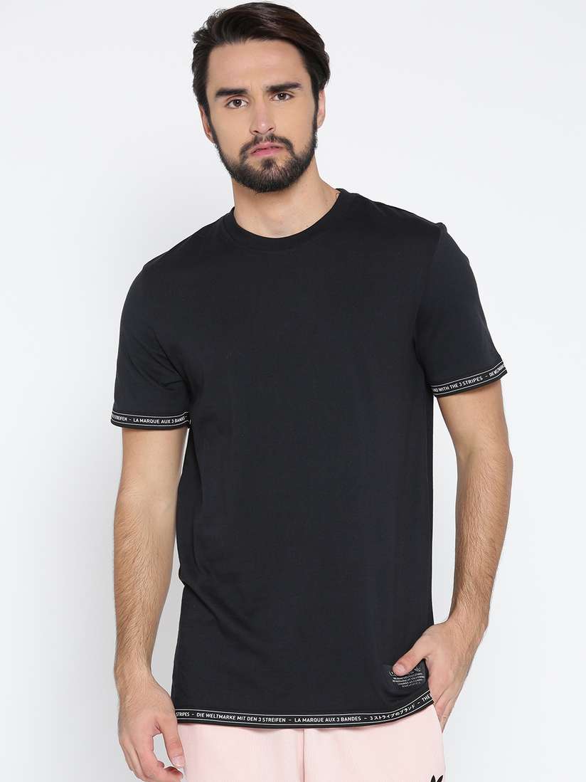 adidas originals tape t shirt black