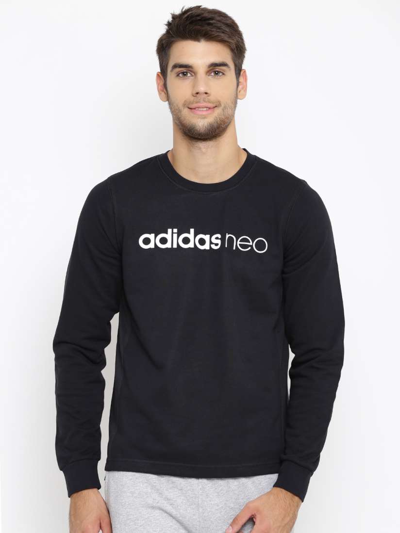 Buy Adidas NEO Men Black FV FT Mesh Printed Sweatshirt Sweatshirts for Men 2023106 Myntra