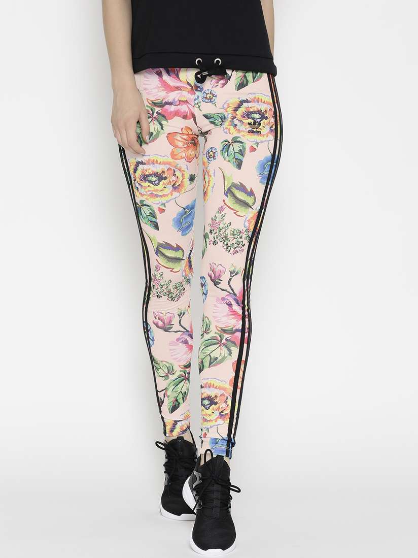 adidas floral print tights