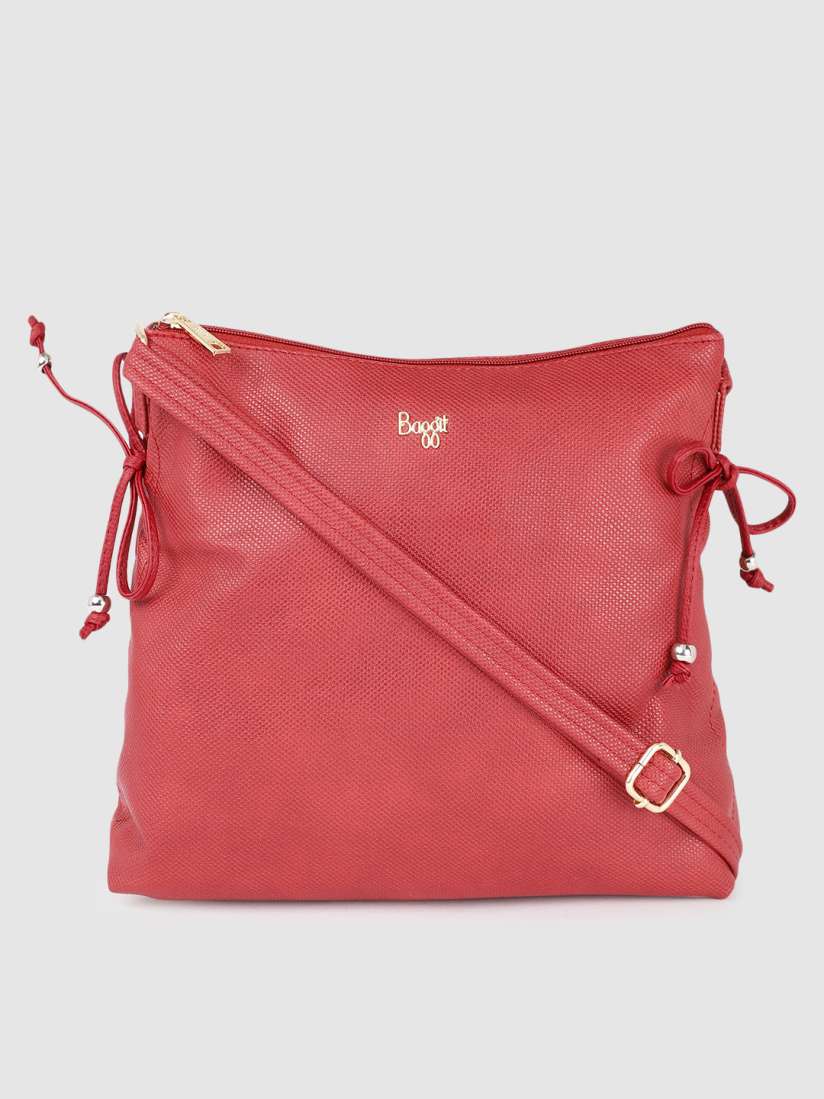 Buy Baggit Red Solid Structured Sling Bag Handbags for Women 20232440 Myntra