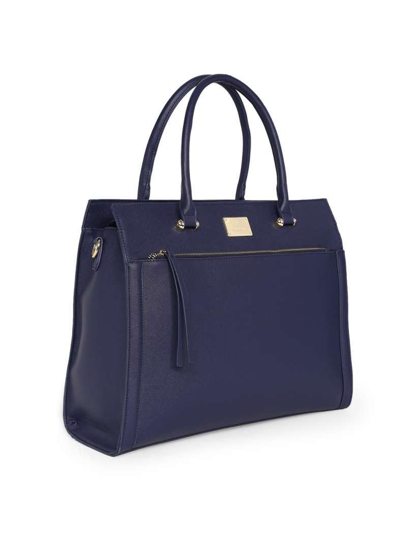 Buy Van Heusen Navy Blue Solid Handheld Bag Handbags for Women 2023252 Myntra