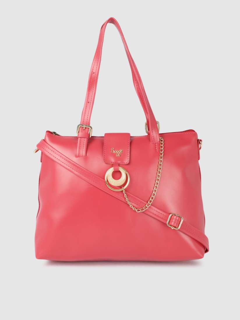 Buy Baggit Fuchsia Solid Structured Shoulder Bag Handbags for Women 20232604 Myntra