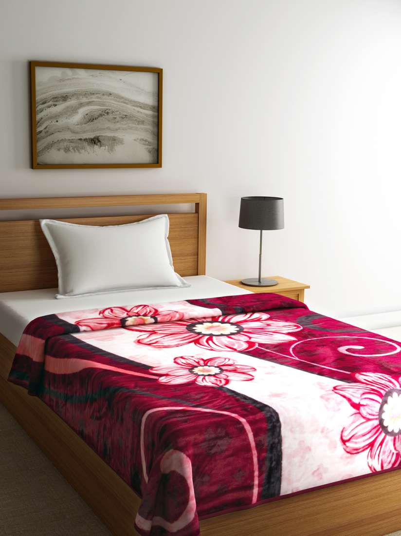 Buy Raymond Home Red Floral Print Heavy Winters Single Blanket Blankets Quilts and Dohars for Unisex 2023583 Myntra