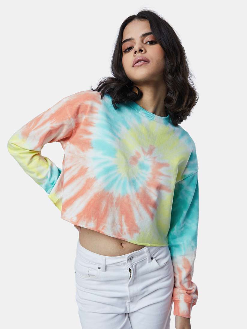Womens tie dye oversized sweatshirt clearance