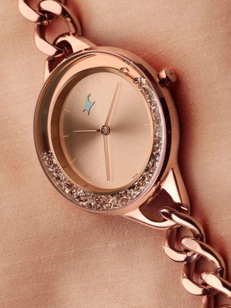Buy Fastrack Women Rose Gold Toned Bracelet Style Straps Watch 68026WM01 Watches for Women 15617736 Myntra