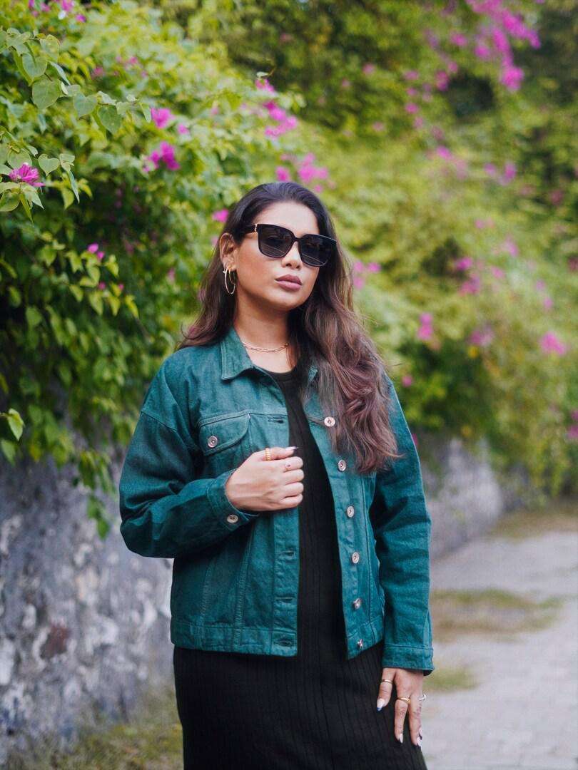 Buy Kook N Keech Women Green Pure Cotton Denim Jacket Jackets for Women 14513480 Myntra