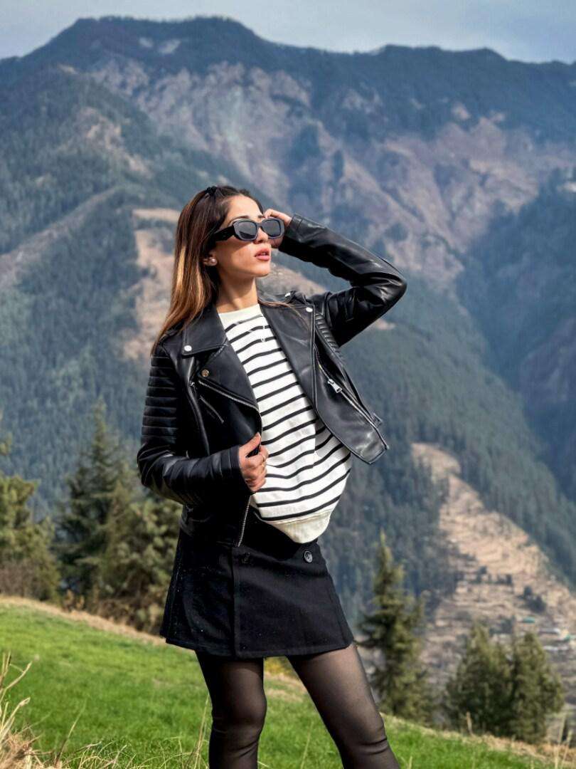 Buy Leather Retail Women Black Solid Asymmetric Closure Leather Biker Jacket Jackets for Women 14017336 Myntra