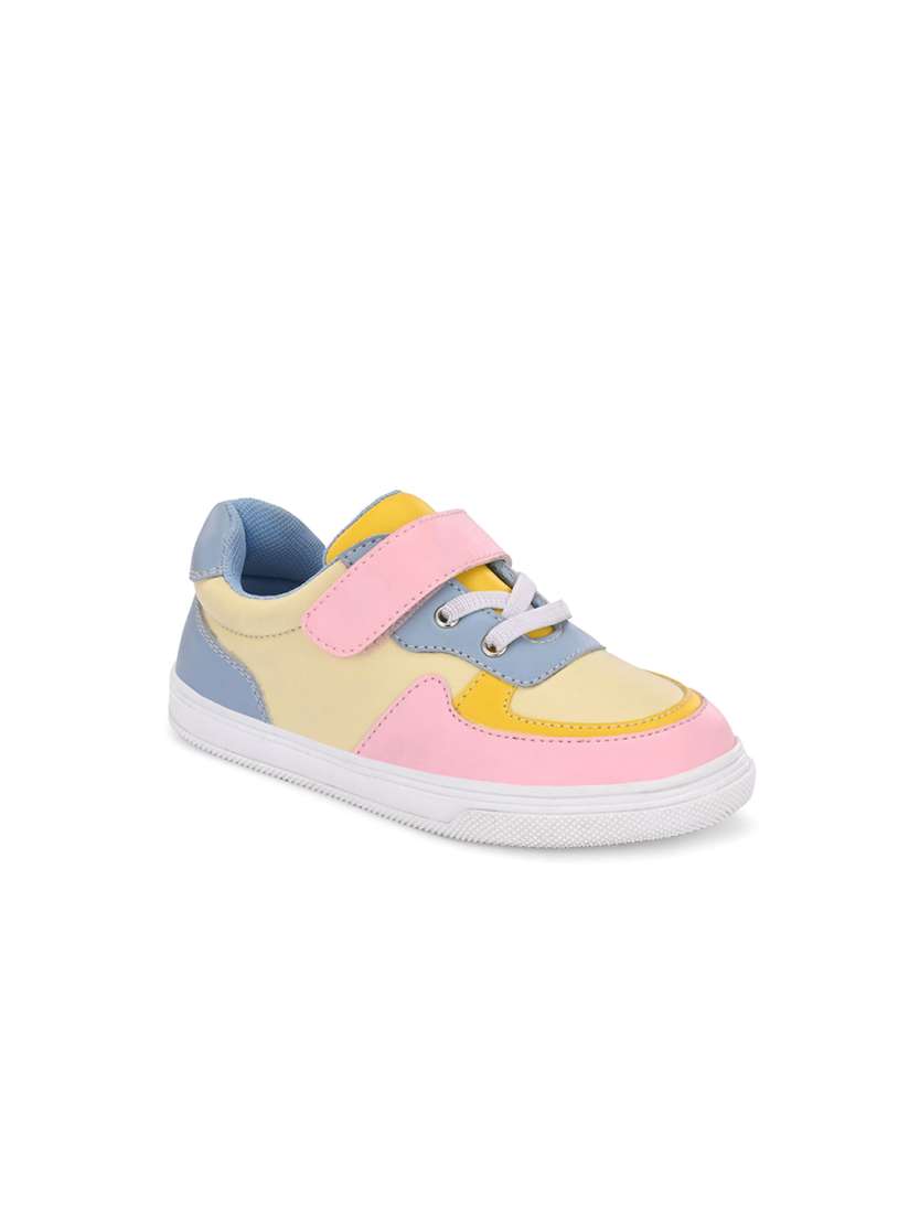 Buy TUSKEY Girls Colourblocked PU Sneakers Casual Shoes for Girls 30437584 Myntra