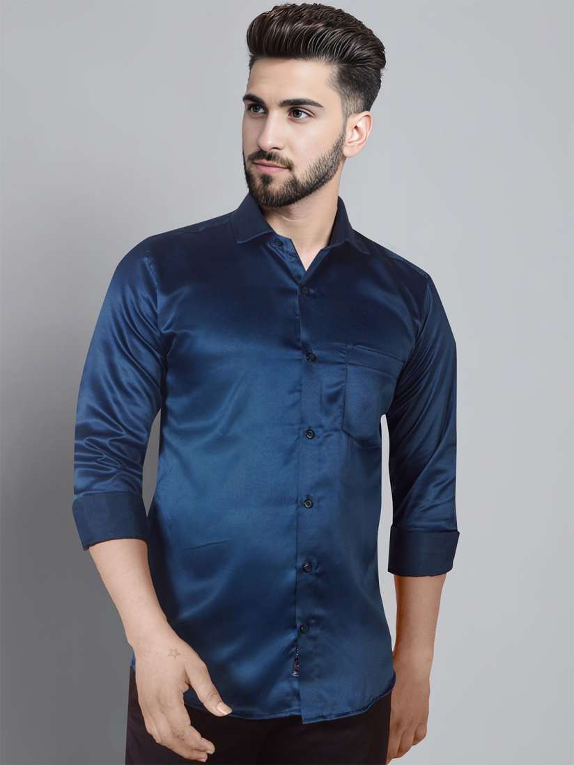 Buy Jb Just BLACK Men Classic Spread Collar Solid Slim Fit Party Shirt Shirts for Men 30438040 Myntra
