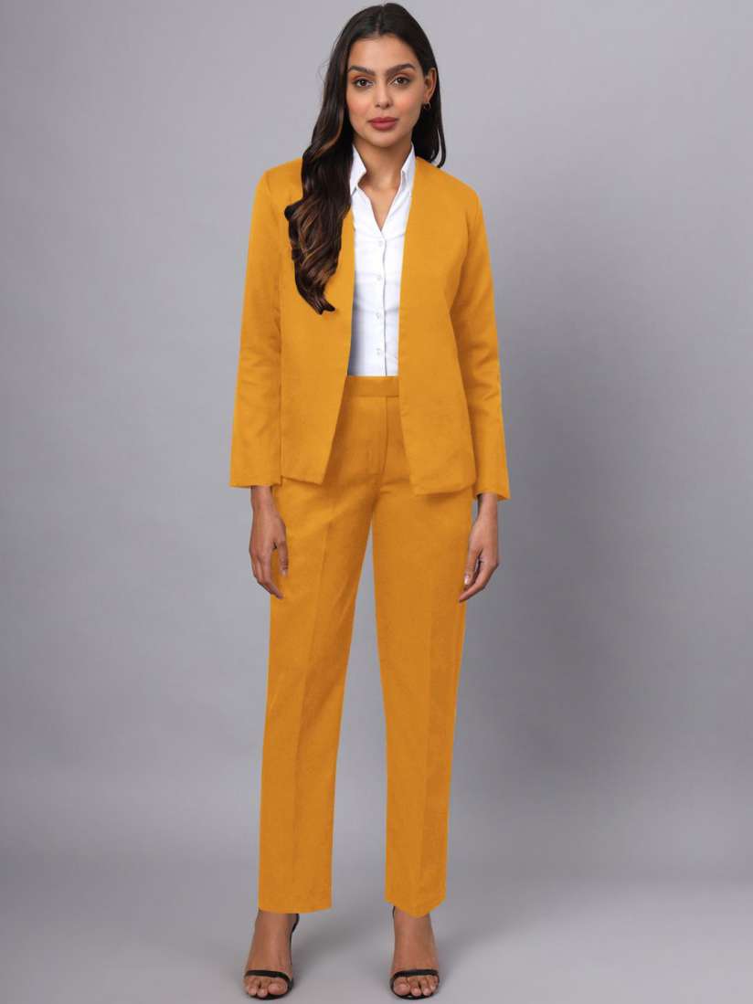 Buy BRINNS Single Breasted Women Blazer with Trouser Set Suits Suits for Women 30443599 Myntra