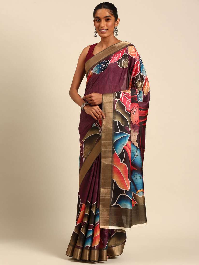 Buy Ishin Floral Zari Saree Sarees for Women 30427952 Myntra