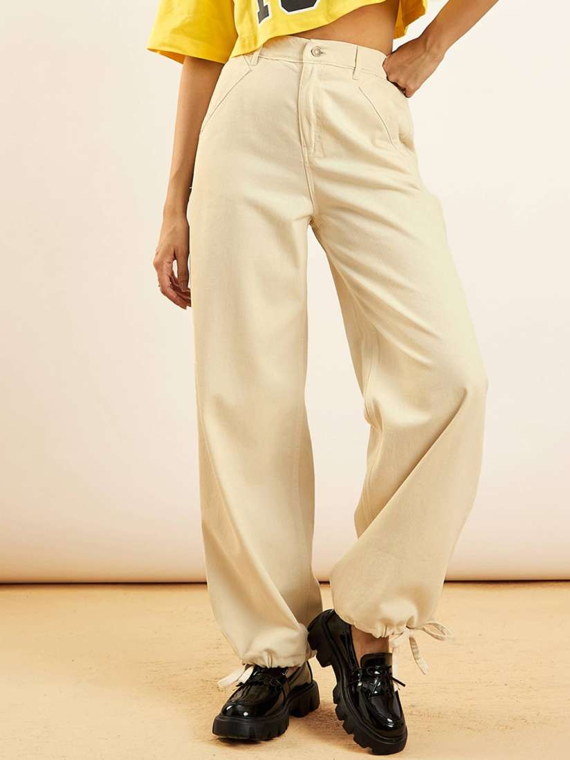 Womens cuffed jogger jeans outlet