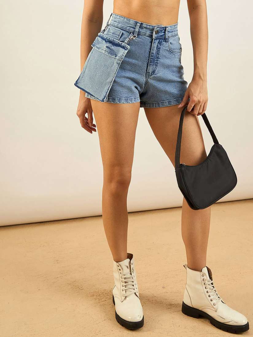 Myntra denim shorts online