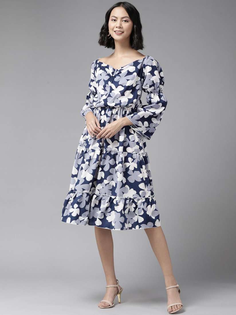 Buy BAESD Print Peplum Dress Dresses for Women 30534394 Myntra