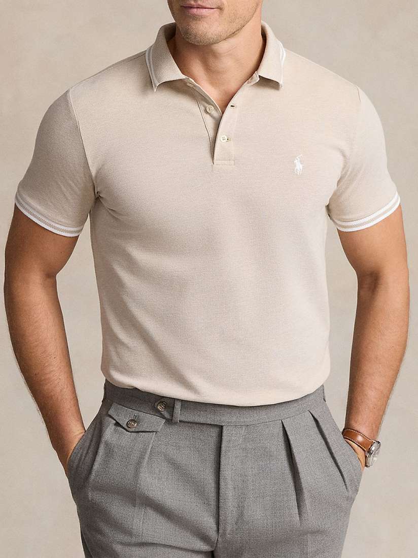Custom slim stretch mesh polo shop