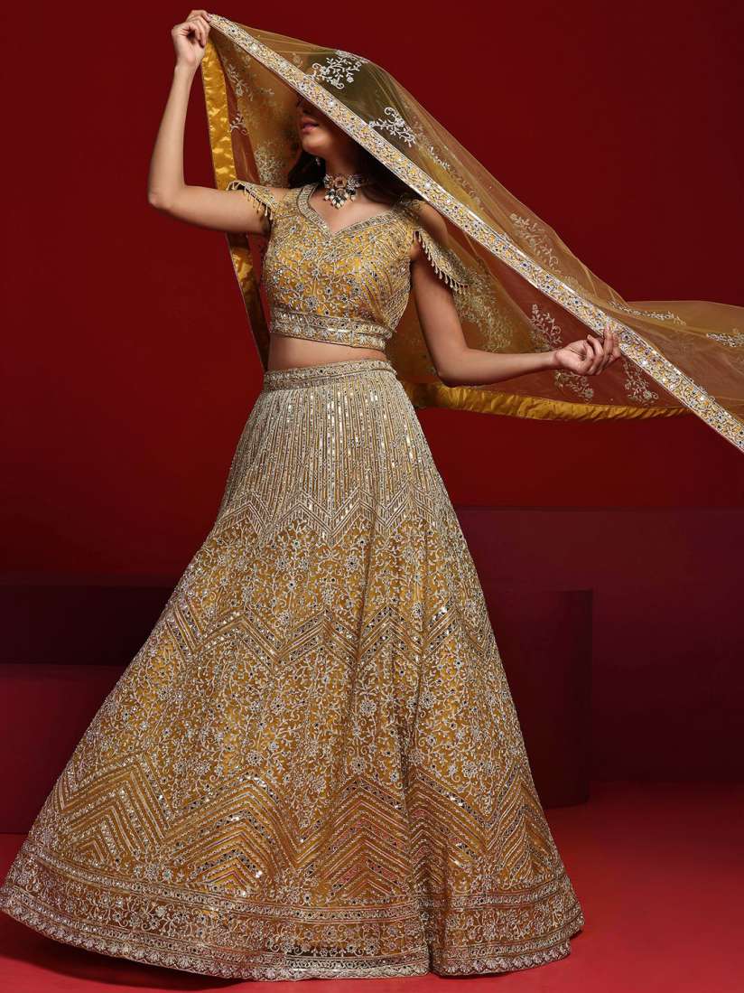 Buy Libas Art Embellished Mirror Work Ready to Wear Lehenga Blouse With Dupatta Lehenga Choli for Women 30552518 Myntra