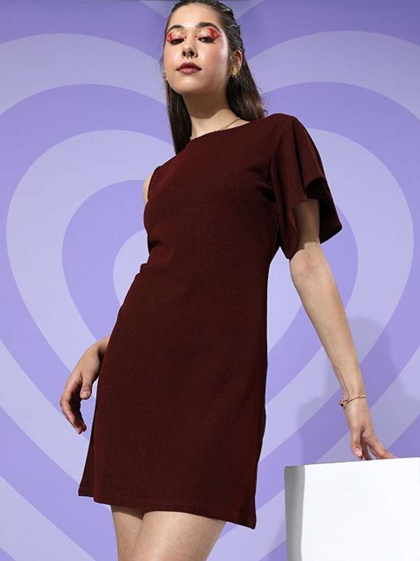 Buy Sera Flared Sleeve Scuba Sheath Mini Dress Dresses for Women