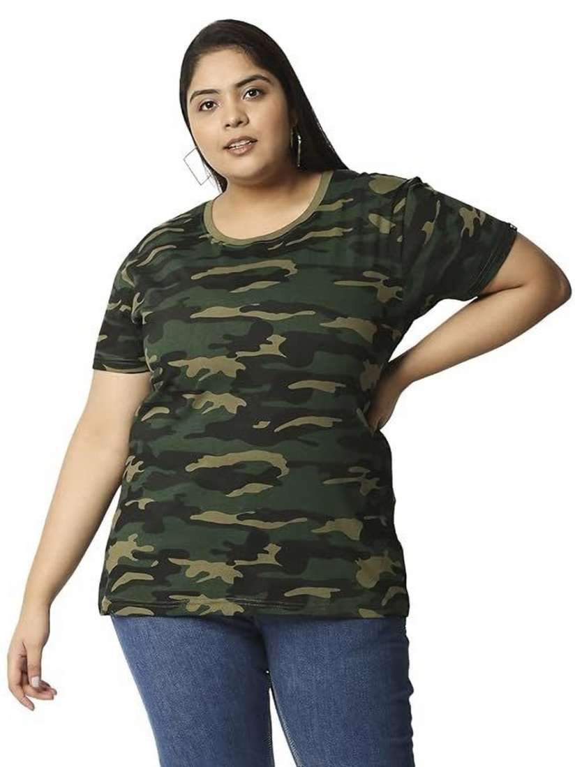 Camouflage t shirt for women top