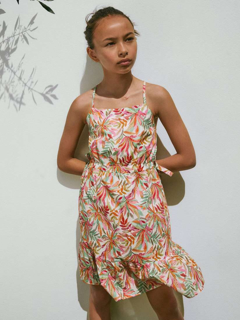 Buy Mango Kids Girls Cotton Tropical Printed A Line Dress Dresses for Girls 30176230 Myntra